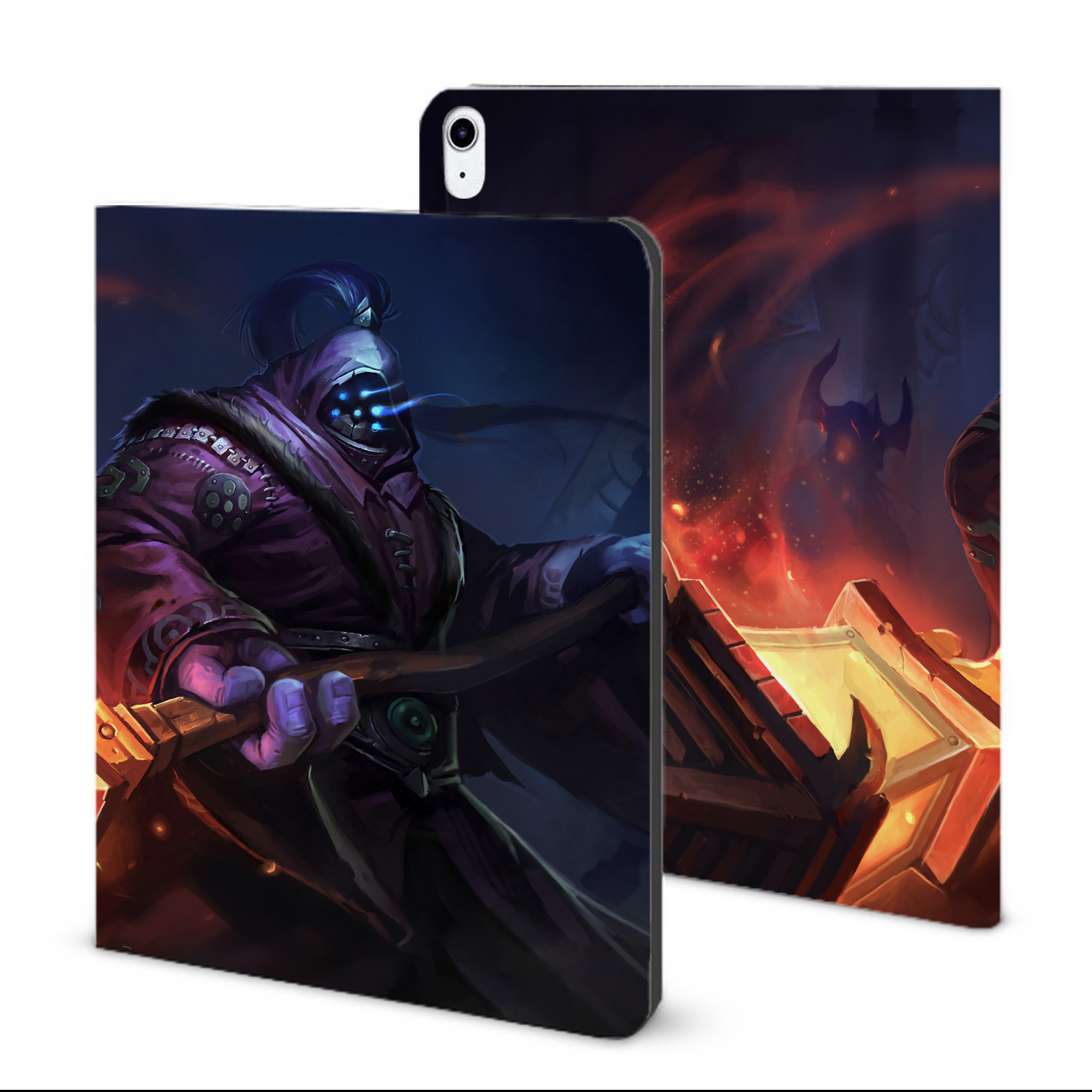 （画像用） リーグ・オブ・レジェンド League of Legends LOL IPad ケース ブック型 PUレザー TPU 耐衝撃 軽量 薄型 ペン収納なし 全面保護 IPad 各モデル対応